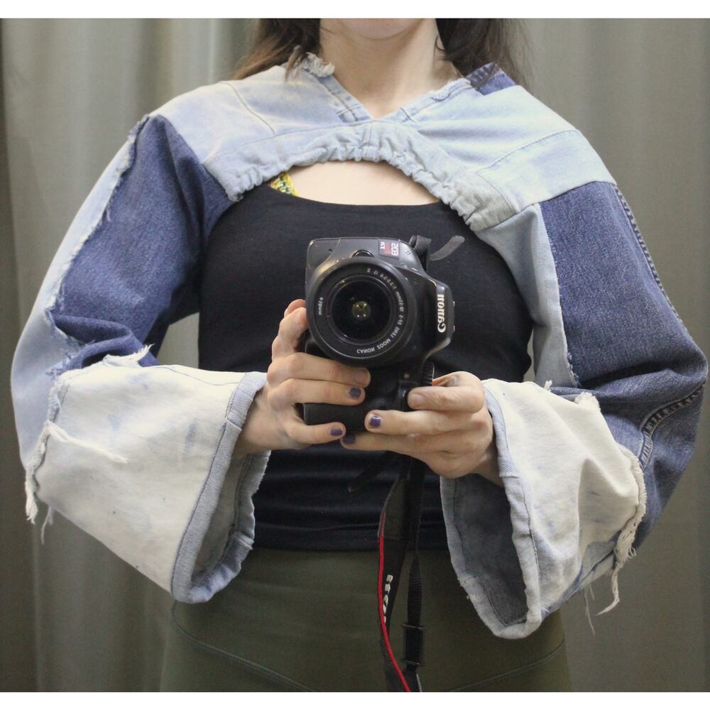 Denim Sleeves- Handmade Upcycled Jeans Shrug